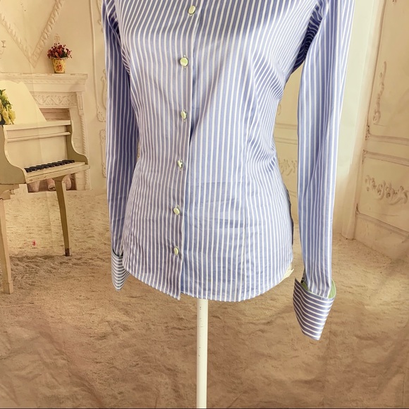 Thomas Pink Pin Striped Button Down Collar shirt - Picture 3 of 8